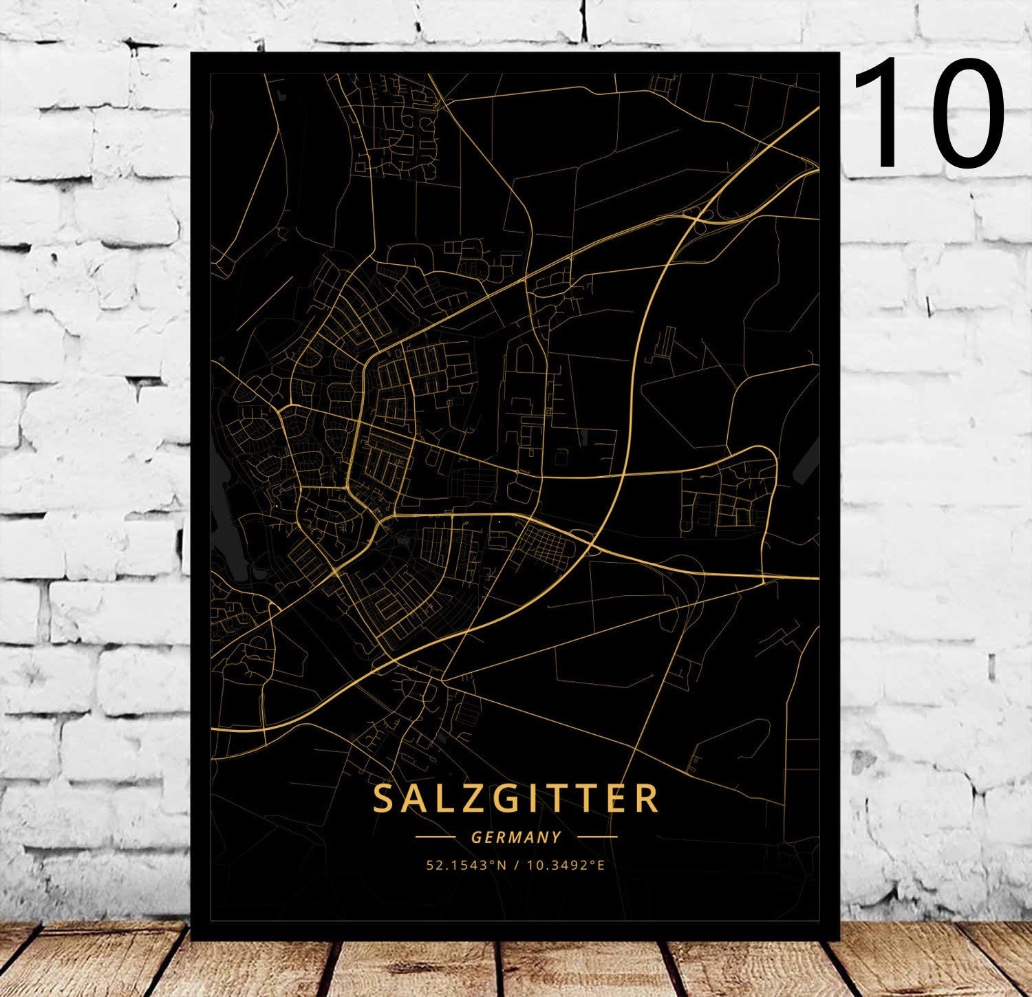 Rostock's City Poster Home Canvas Decorative Painting - Grand Goldman