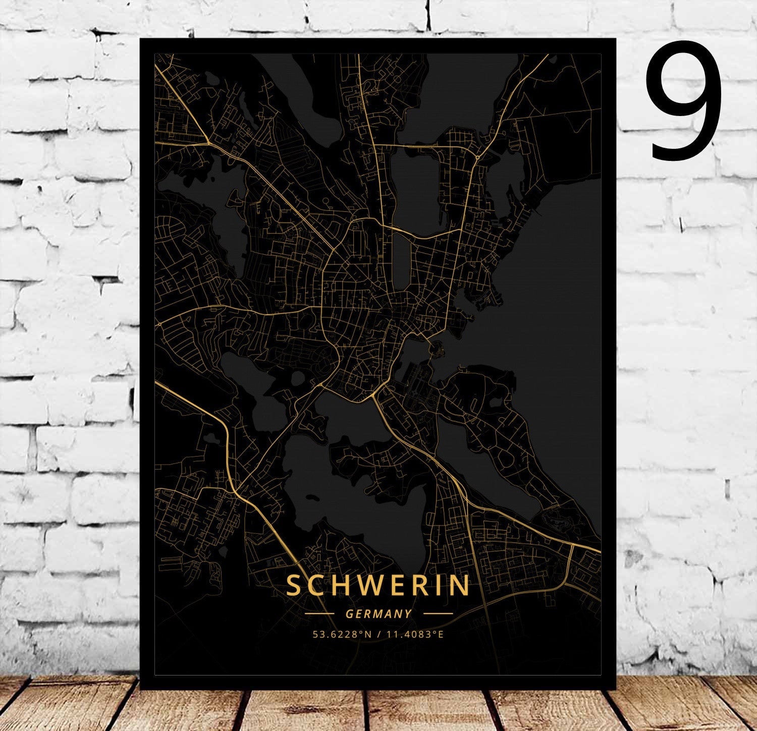 Rostock's City Poster Home Canvas Decorative Painting - Grand Goldman