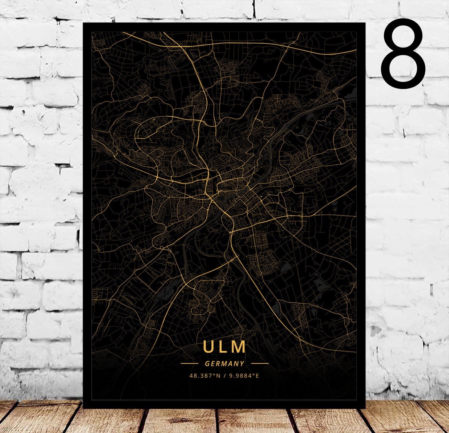 Rostock's City Poster Home Canvas Decorative Painting - Grand Goldman