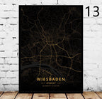 Rostock's City Poster Home Canvas Decorative Painting - Grand Goldman