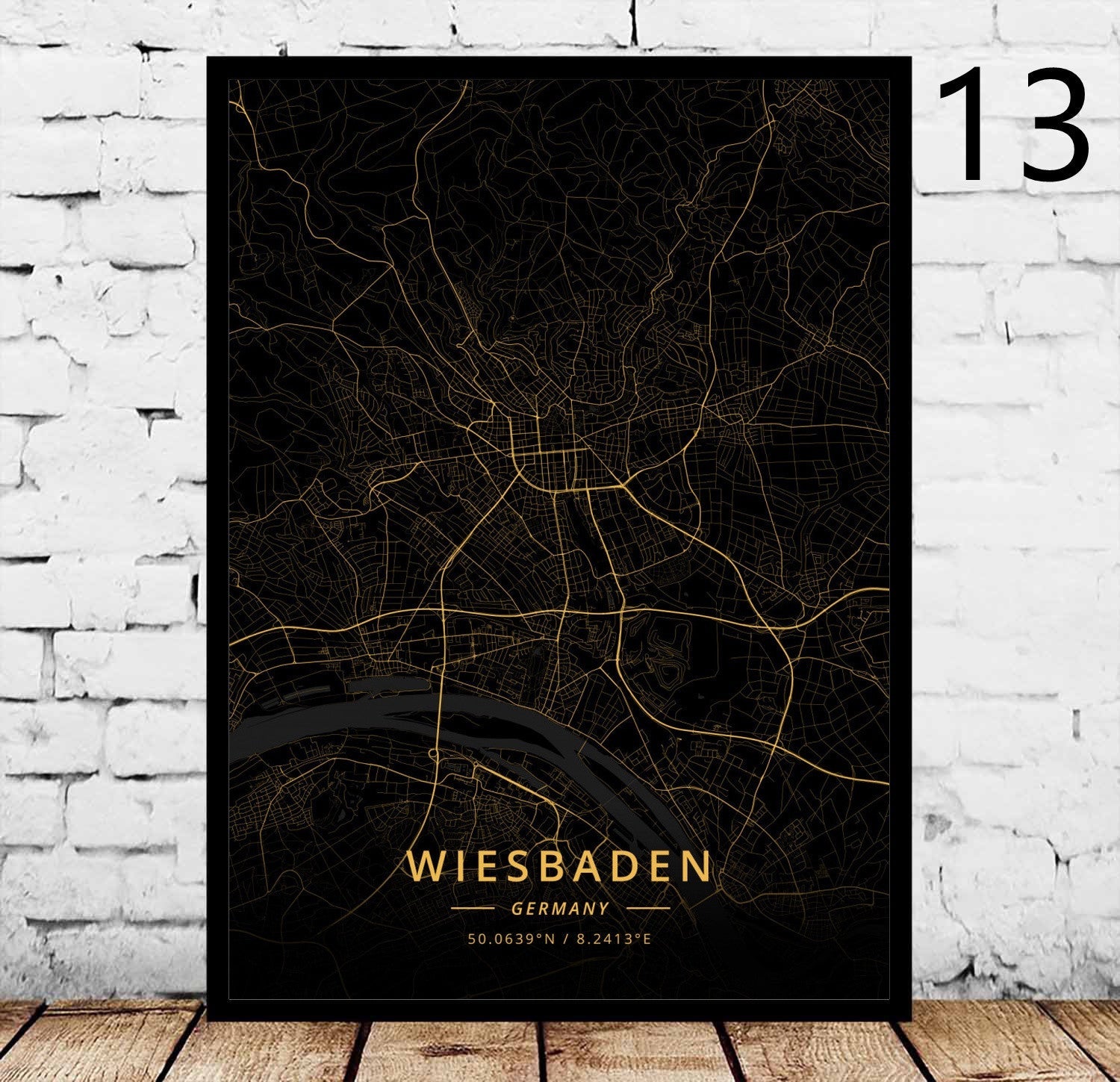 Rostock's City Poster Home Canvas Decorative Painting - Grand Goldman