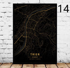 Rostock's City Poster Home Canvas Decorative Painting - Grand Goldman