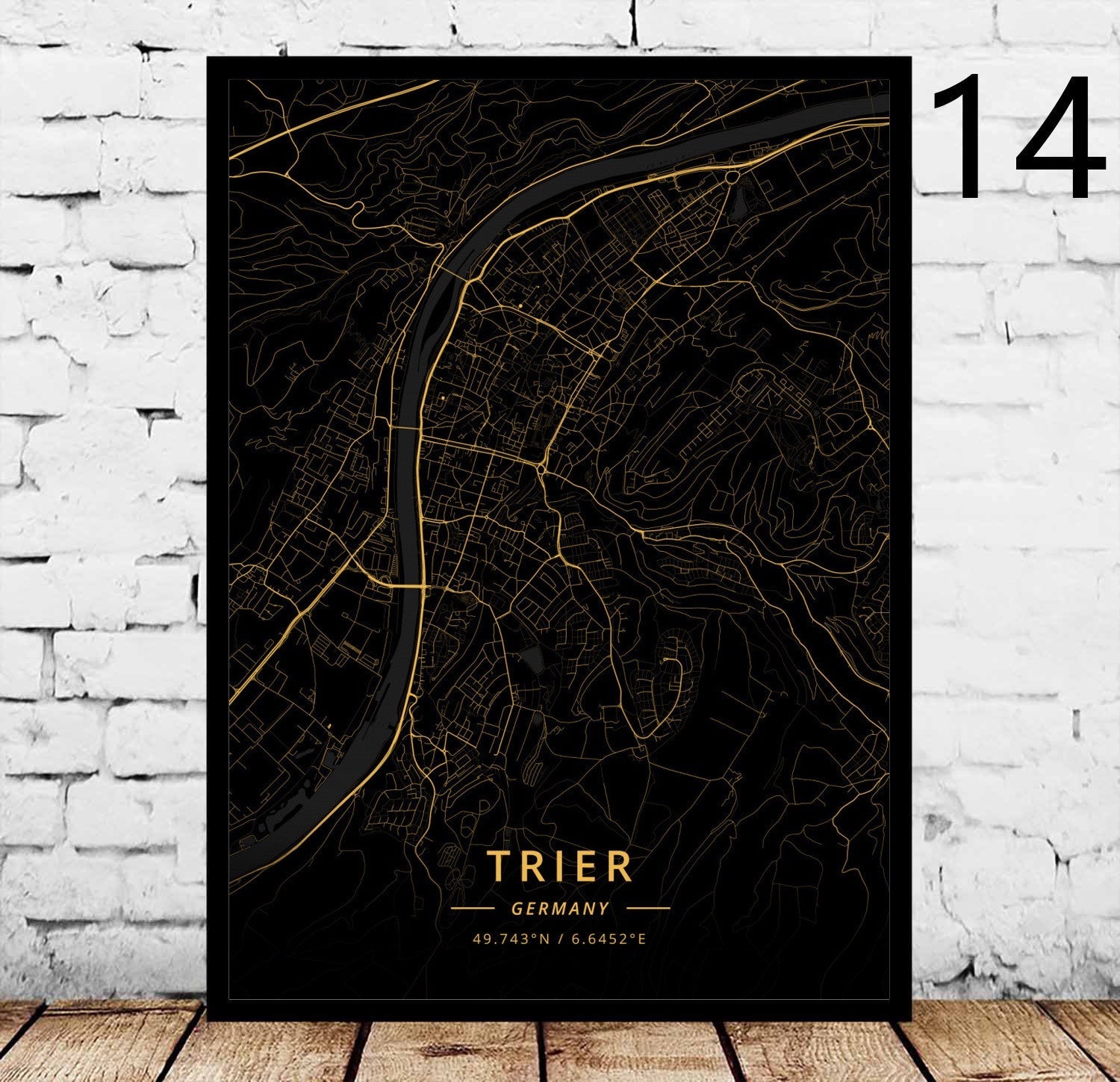 Rostock's City Poster Home Canvas Decorative Painting - Grand Goldman