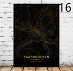 Rostock's City Poster Home Canvas Decorative Painting - Grand Goldman