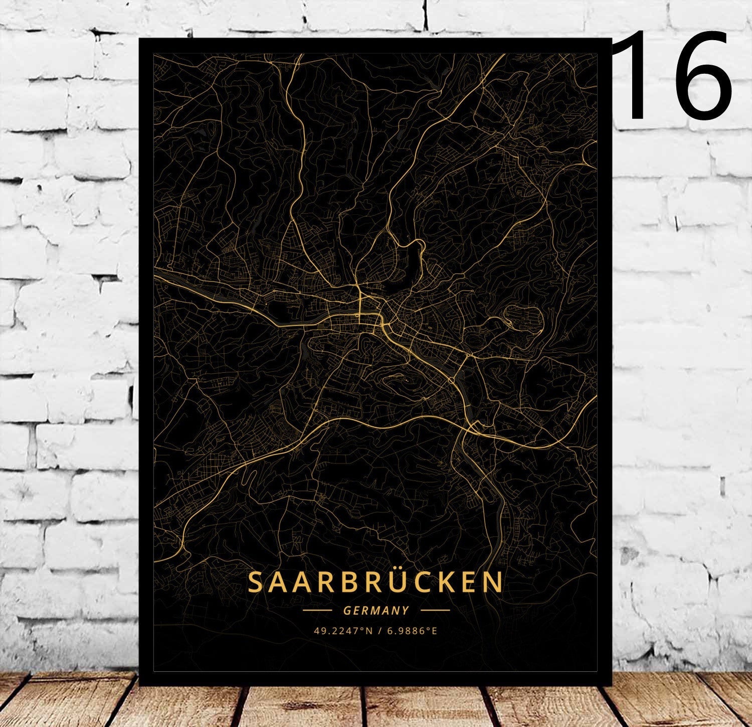 Rostock's City Poster Home Canvas Decorative Painting - Grand Goldman