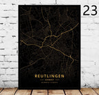 Rostock's City Poster Home Canvas Decorative Painting - Grand Goldman