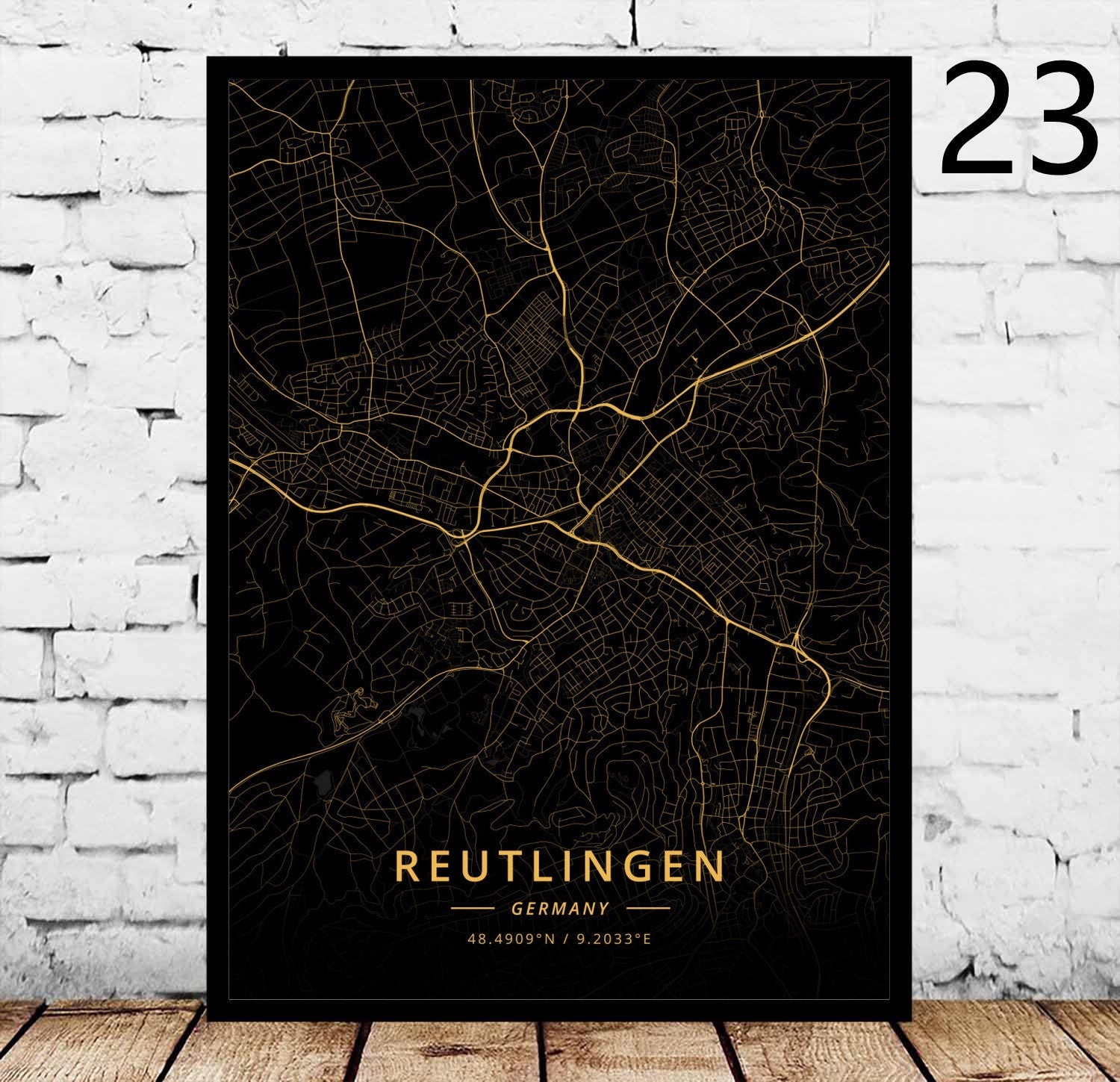 Rostock's City Poster Home Canvas Decorative Painting - Grand Goldman