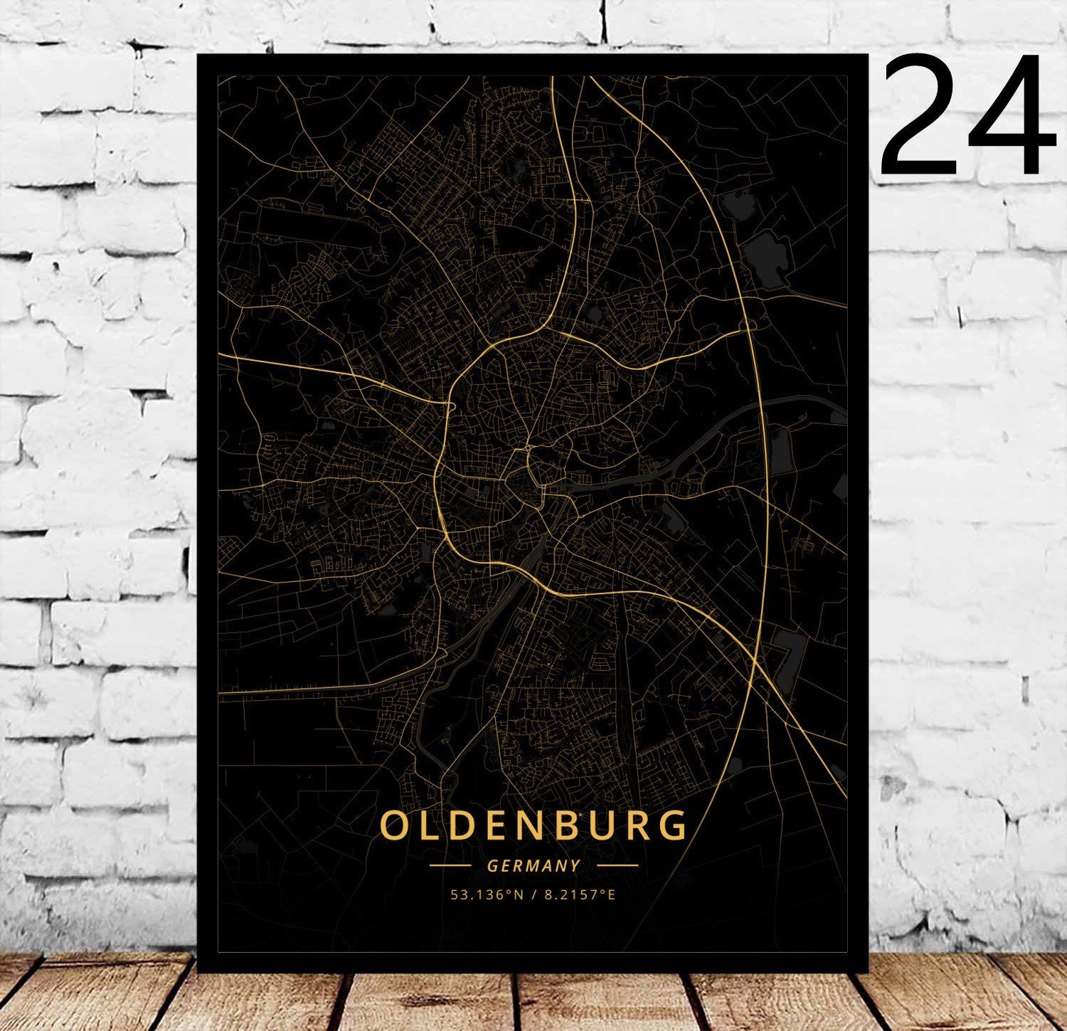 Rostock's City Poster Home Canvas Decorative Painting - Grand Goldman