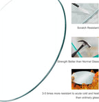 Round Glass Table Top,3/8" Inch Thick Tempered Pencil Edge Polish Glass Table Top 40" Inch Suitable for Dining Table, Coffee Table, Office Table, Side Table - Grand Goldman