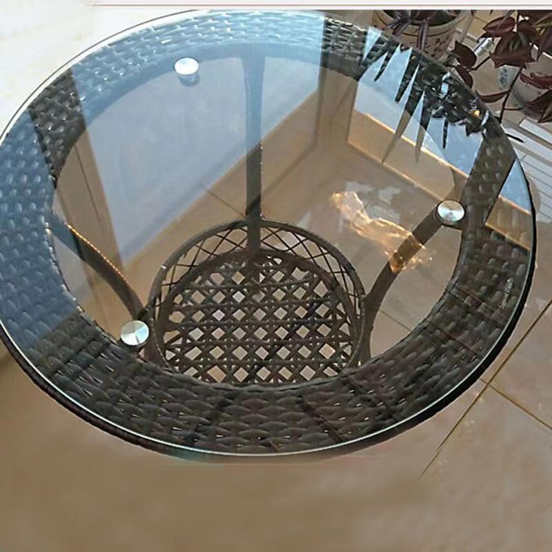 Round Glass Table Top,3/8" Inch Thick Tempered Pencil Edge Polish Glass Table Top 40" Inch Suitable for Dining Table, Coffee Table, Office Table, Side Table - Grand Goldman