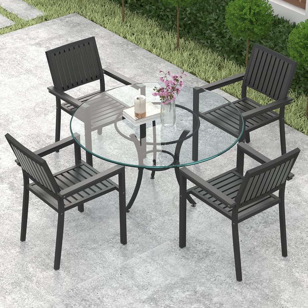 Round Glass Table Top,3/8" Inch Thick Tempered Pencil Edge Polish Glass Table Top 40" Inch Suitable for Dining Table, Coffee Table, Office Table, Side Table - Grand Goldman