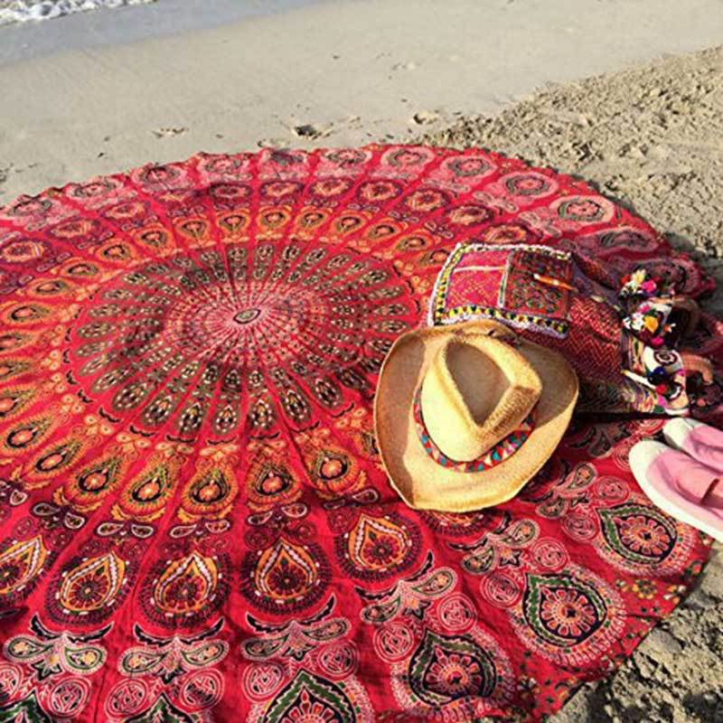 Round carpet scarf mandala tapestry - Grand Goldman