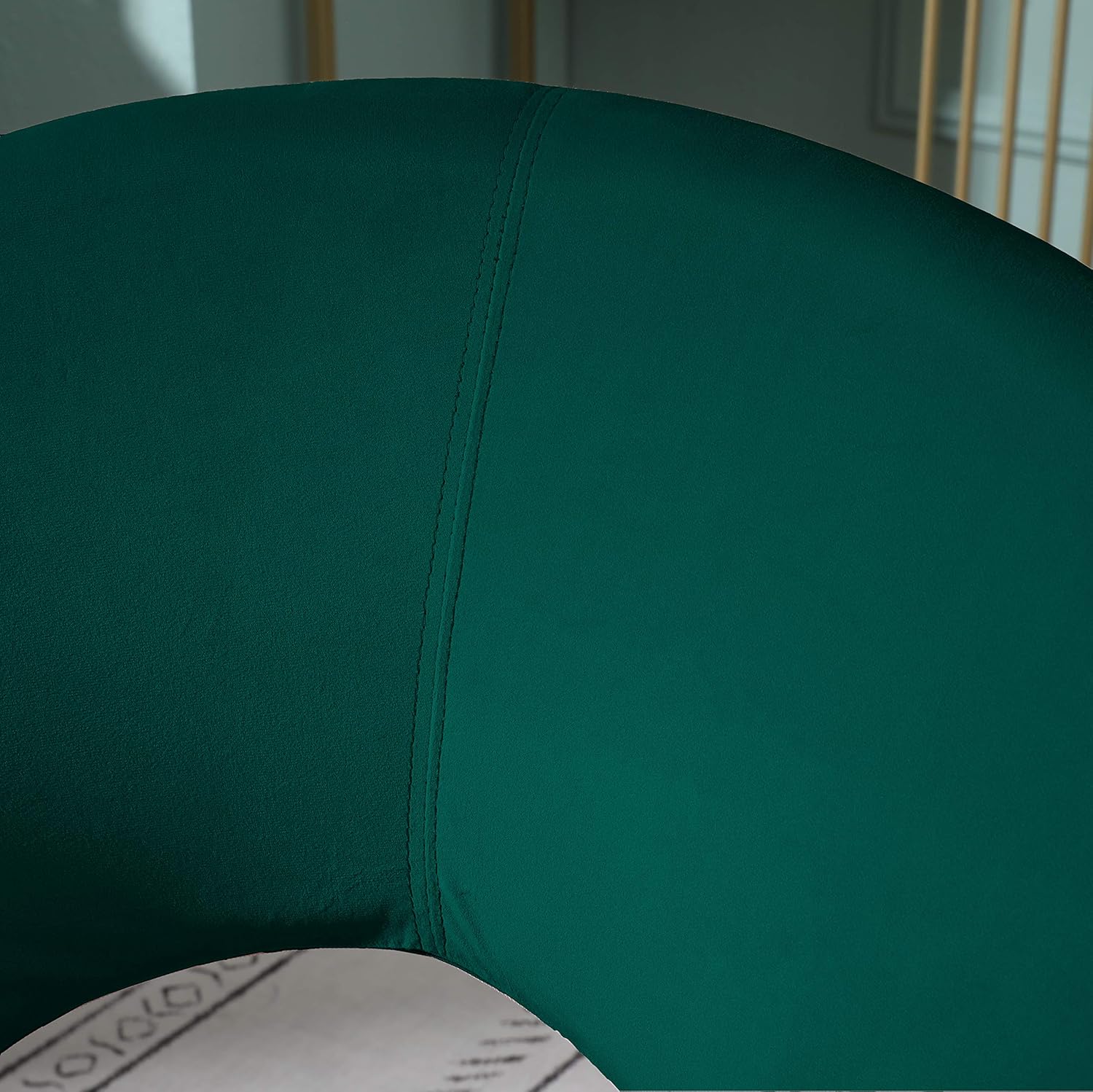 Roundhill Furniture Slatina Green Silky Velvet Upholstered Accent Chair with Gold Tone Finished Base - Grand Goldman
