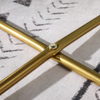 Roundhill Furniture Slatina Green Silky Velvet Upholstered Accent Chair with Gold Tone Finished Base - Grand Goldman