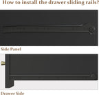 RoyalCraft 3 Drawer Dresser Set of 2, Fluted Chest of Drawers with Storage, Modern Painted 30 inch Tall Nightstand for Bedroom Living Room Entryway, Black - Grand Goldman