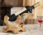 Royal Victorian Classical Wine Bottle Rack in Floral Composite - Grand Goldman
