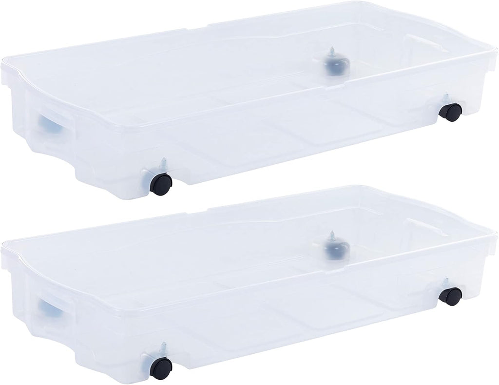 Rubbermaid Cleverstore 95 Qt Clear Storage Bins with Latching Lids, 4-Pack, Stackable, BPA-Free, Made in USA - Grand Goldman