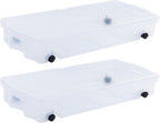 Rubbermaid Cleverstore 95 Qt Clear Storage Bins with Latching Lids, 4-Pack, Stackable, BPA-Free, Made in USA - Grand Goldman