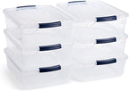Rubbermaid Cleverstore 95 Qt Clear Storage Bins with Latching Lids, 4-Pack, Stackable, BPA-Free, Made in USA - Grand Goldman