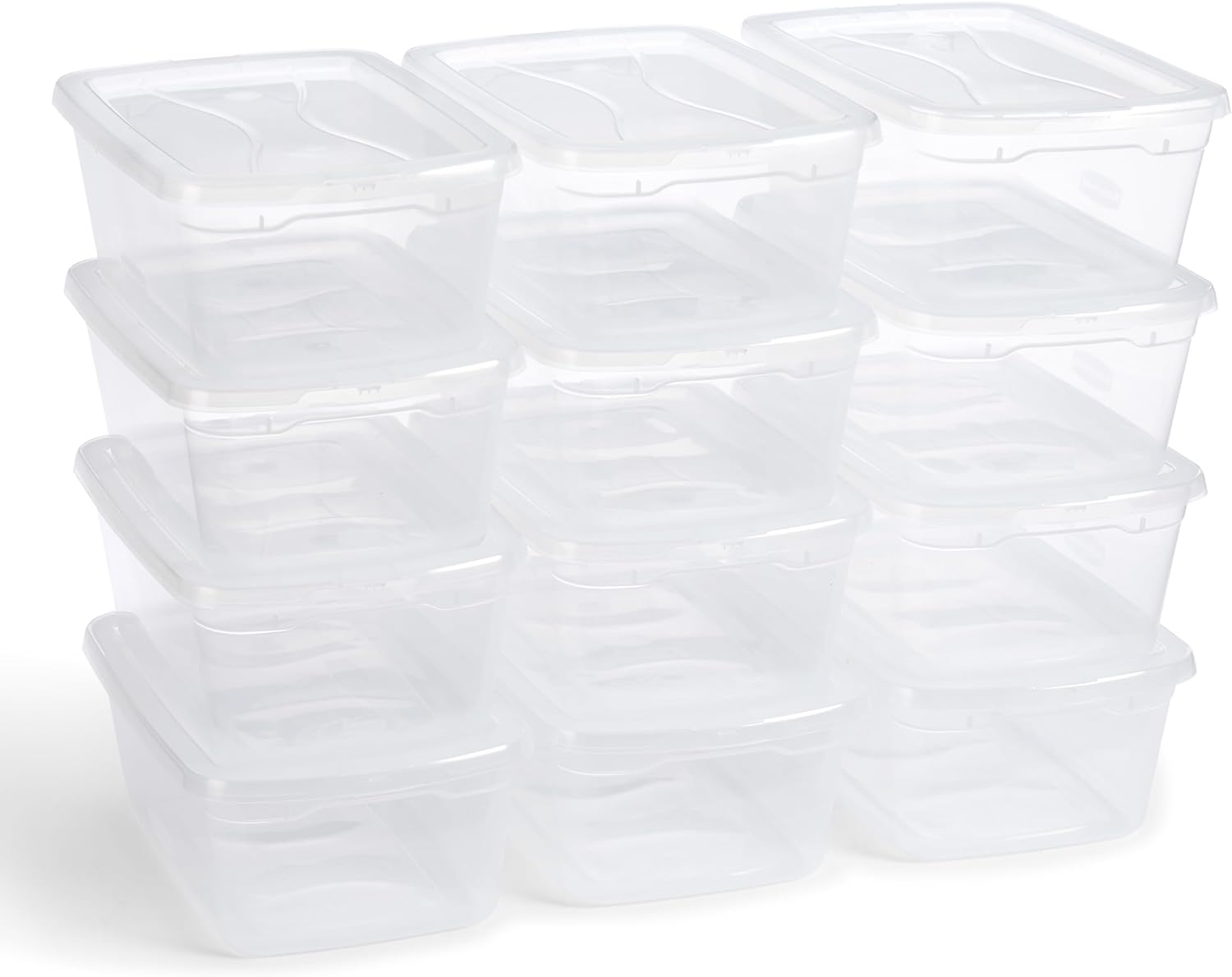 Rubbermaid Cleverstore 95 Qt Clear Storage Bins with Latching Lids, 4-Pack, Stackable, BPA-Free, Made in USA - Grand Goldman