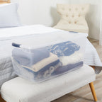 Rubbermaid Cleverstore 95 Qt Clear Storage Bins with Latching Lids, 4-Pack, Stackable, BPA-Free, Made in USA - Grand Goldman