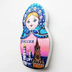 Russian Creative 3D Tourism Commemorative Gift Resin Magnet Matryoshka Doll Pocchr Refrigerator Stickers for Home Decor - Grand Goldman