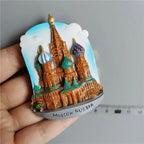 Russian Moscow 3D Fridge Magnet Decoration Red Square Turtle Rudder doll Tourist Souvenirs Magnetic Stickers Gift - Grand Goldman
