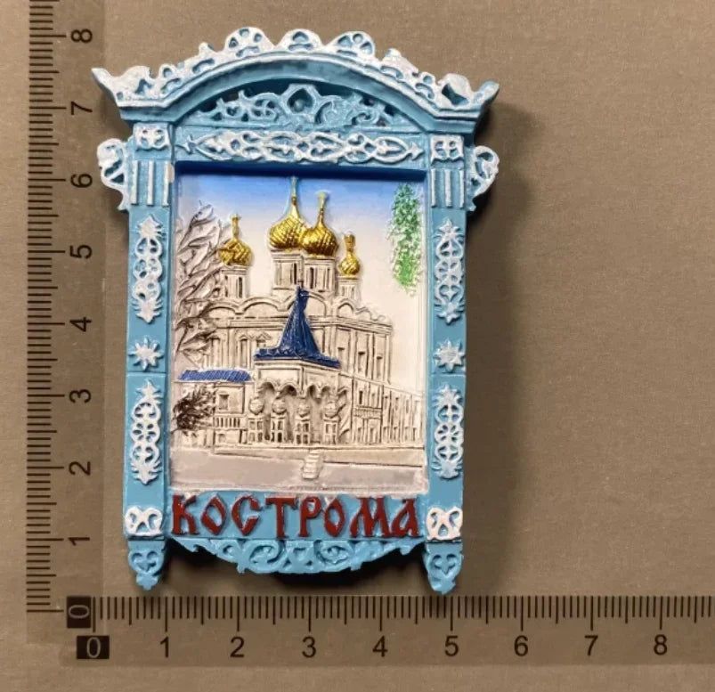 Russian Moscow 3D Fridge Magnet Decoration Red Square Turtle Rudder doll Tourist Souvenirs Magnetic Stickers Gift - Grand Goldman