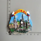 Russian Moscow 3D Fridge Magnet Decoration Red Square Turtle Rudder doll Tourist Souvenirs Magnetic Stickers Gift - Grand Goldman