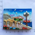 Russian Moscow 3D Fridge Magnet Decoration Red Square Turtle Rudder doll Tourist Souvenirs Magnetic Stickers Gift - Grand Goldman