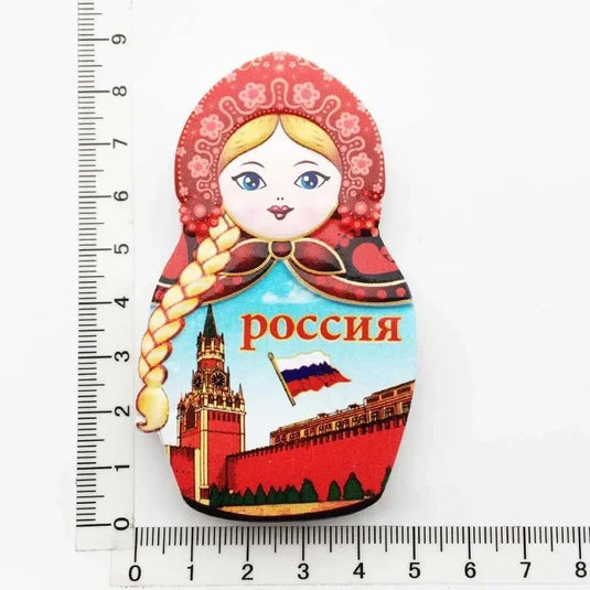 Russian Moscow 3D Fridge Magnet Decoration Red Square Turtle Rudder doll Tourist Souvenirs Magnetic Stickers Gift - Grand Goldman