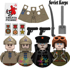 Kids Toys WW2 Building Blocks 4pcs/set US UK Soviet Soldiers Mini Action Figures Educational Toys For Kids Boys Christmas Gifts