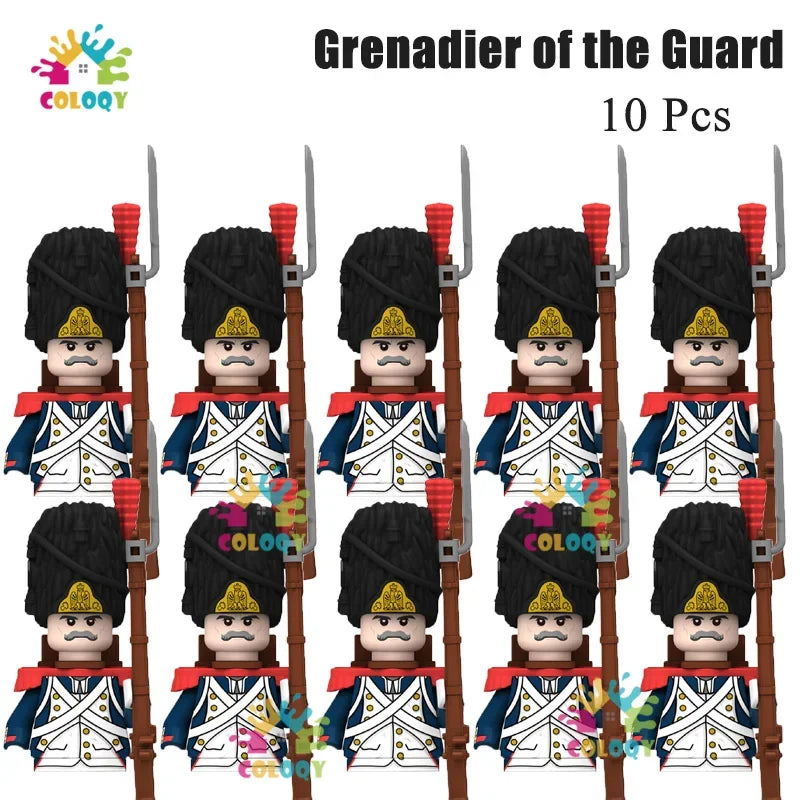Kids Toys 22/10 Pcs Napoleonic Wars Military General Soldier Building Blocks Imperial Navy Figures Toys For Kids Birthday Gifts