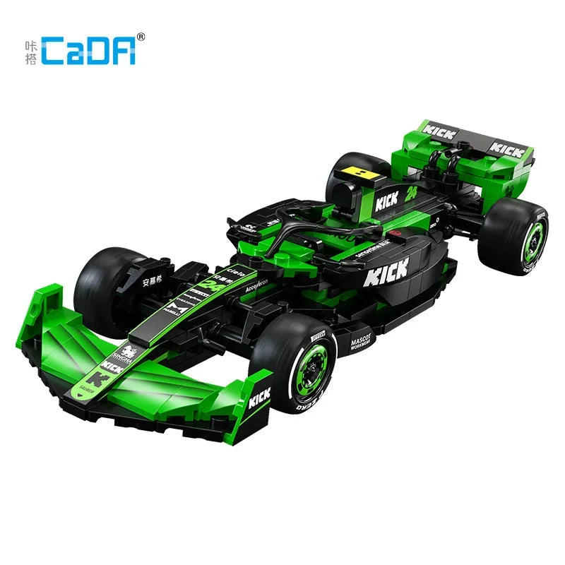 Cada KICK  Sauber Team C44 Formula-1 F1 Technical Racing Car Number 24 Sports Car Building Blocks Car Bricks Toys Holiday Gifts