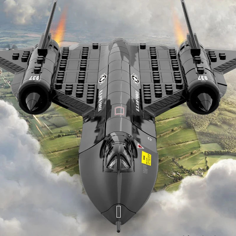 2025 new large F-15 J-20 military combat armed aircraft reconnaissance aircraft building blocks assembled toy boy birthday gift