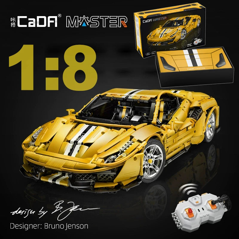 Cada 3187PCS City technical Drift Racing Car Building Blocks Remote Control Super Sports Vehicle Bricks Children Boys Gifts Toys