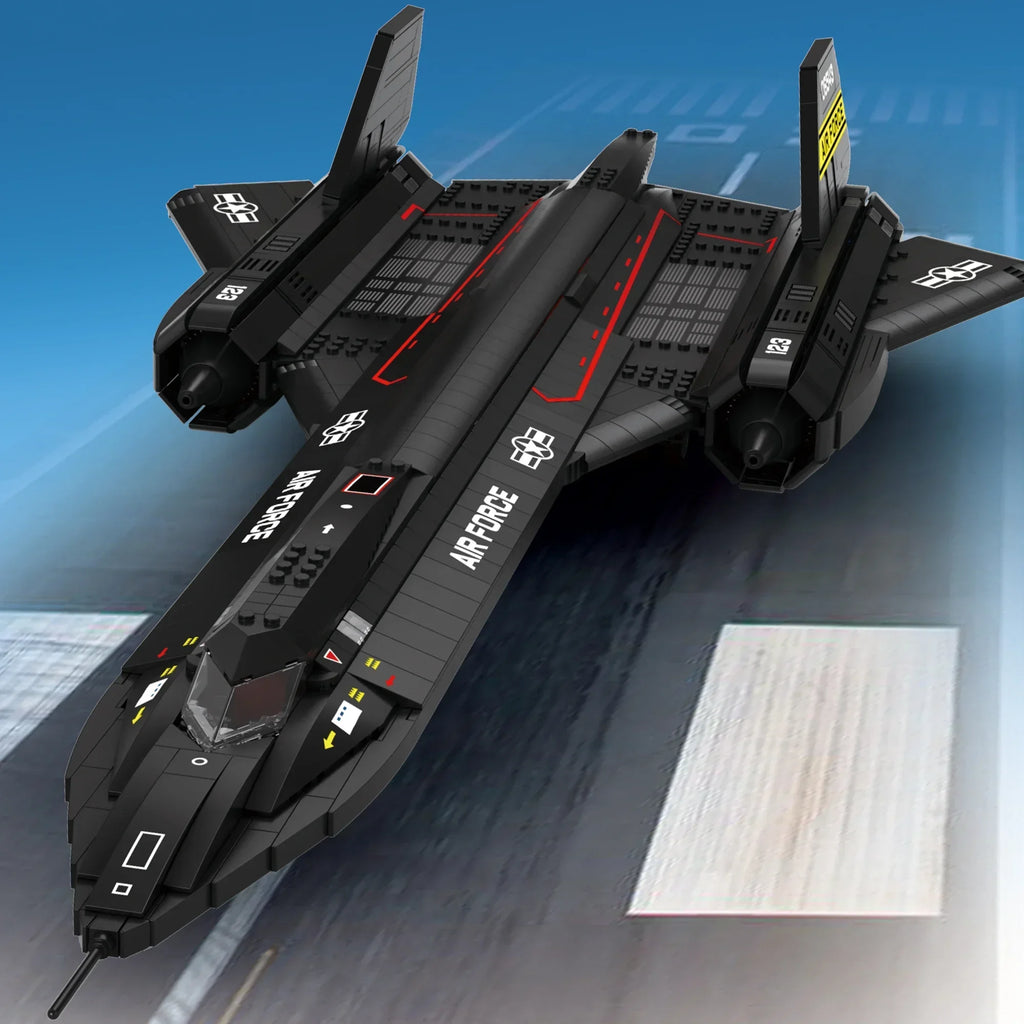 1775PCS SR-71 Blackbird Fighter Building Blocks Air Force Reconnaissance Aircraft Plane Model Bricks Collection Display Kids Toy