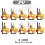 10Pcs/Set Historical Medieval Sparta Heroes Crusader Roman Soldiers Building Blocks Military Action Figures Bricks Toys For Kids