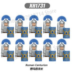 10Pcs/Set Historical Medieval Sparta Heroes Crusader Roman Soldiers Building Blocks Military Action Figures Bricks Toys For Kids