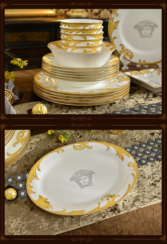 Porcelain Luxury Giveaways Dinner Sets 58pcs Dinner Set Coffee Set Dishes Bowl Spoon And Plates