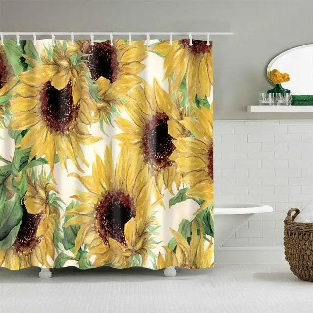 Bathroom Floral Shower Curtain, Retro Flower Farmhouse Flower Plant Butterfly Animal Bohemia, bathtub shower curtain with hooks