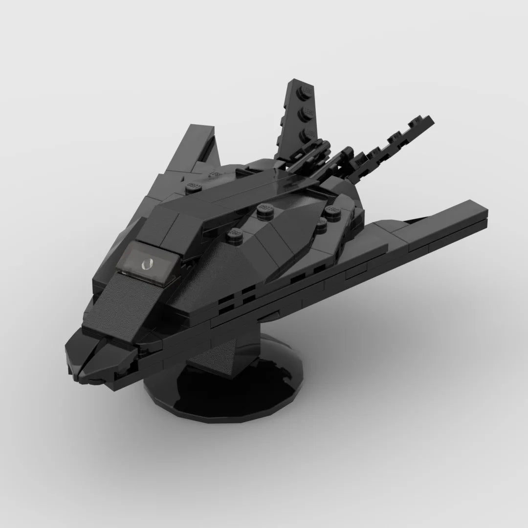 MOC Building Blocks Military Series F-117 Nighthawk Stealth Fighter Jet with Stand Aircraft Model Children's Assembly Toy