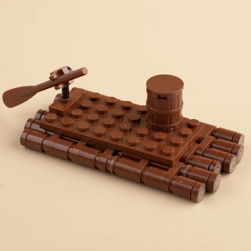 Medieval Military Tower Building Block Rome Knight Castle Siege Vehicle Hammer Boat Tent Flag Sword Weapons Bricks Toys Kid Gift