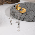 18k forgyldt rustfrit stål kvindelig fransk perlelys luksus niche high-end øreringe Rustfast stilfulde smykker