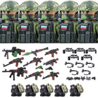 Military Special Forces MOC Building Block German KSK Special Forces Soldier Figure SWAT Army Gun Weapon Vest Backpack Brick Toy
