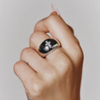 Anillo cruzado elegante de acero inoxidable con incrustación de piedra de imitación, chapado en PVD 18K, grueso, brillante, liso, a prueba de óxido, encantador, joyería encantadora