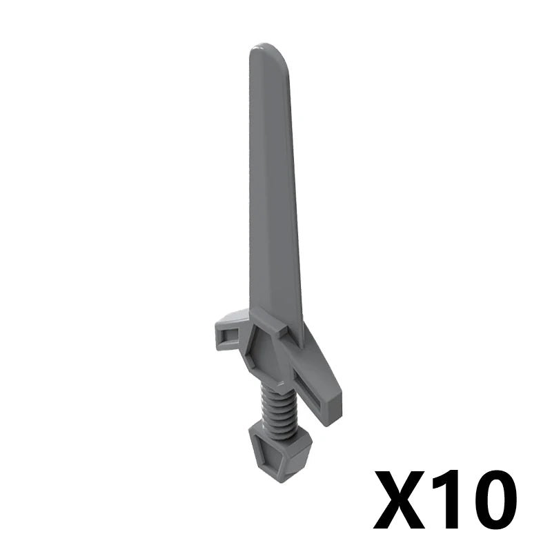 MOC Medieval Military Weapons Building Blocks Parts Castle Knights Soldier Sword Bow Crossbow Helmet Spear Model Bricks Boy Toys