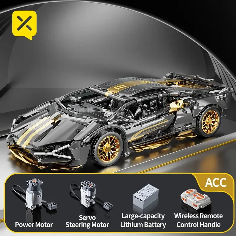 TOYLINX 1280Pcs Technical Building Blocks Racing Car Model Remote Control Electric RC Car Version Optional Construction Toys