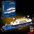 Titanic Creative Luxury Iceberg Cruise Ship Boat Wreck Set City DIY Model Building Blocks Bricks Toys For Children Adult Gift