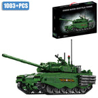 Military WW2 MOC Leopard 2A7 Army Main Battle Tank Soldiers Building Blocks Bricks M1 T90M Tank Set For Children Boys Gifts